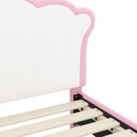 Casa si Gradina - Mobilier - Paturi si accesorii - Paturi - Cadru de pat pentru copii cu spatar Roz 70 x 140 cm PU - Infinity.ro