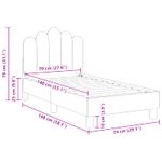 Casa si Gradina - Mobilier - Paturi si accesorii - Paturi - Cadru de pat pentru copii cu spatar Gri deschis 70 x 140 cm - Infinity.ro