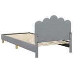 Casa si Gradina - Mobilier - Paturi si accesorii - Paturi - Cadru de pat pentru copii cu spatar Gri deschis 80 x 200 cm - Infinity.ro