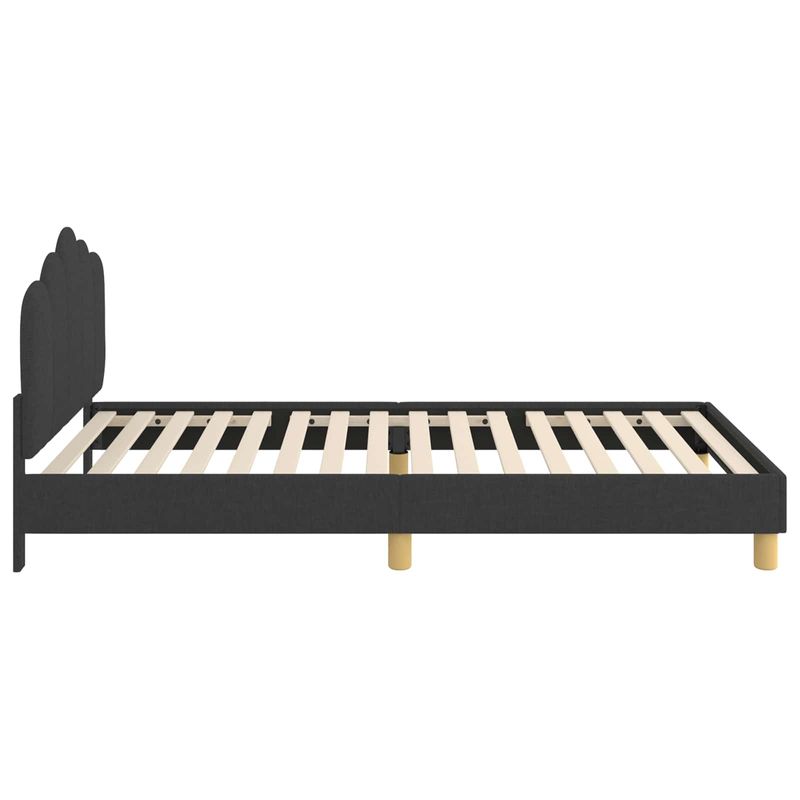 Casa si Gradina - Mobilier - Paturi si accesorii - Paturi - Cadru de pat pentru copii cu spatar Negru 90 x 190 cm tesatura - Infinity.ro