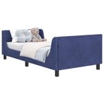 Casa si Gradina - Mobilier - Paturi si accesorii - Paturi - Cadru de pat pentru copii cu spatar Albastru Politie - Infinity.ro