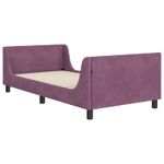 Casa si Gradina - Mobilier - Paturi si accesorii - Paturi - Cadru de pat pentru copii cu spatar Violet 80 x 200 cm Catifea - Infinity.ro