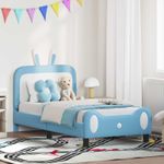 Casa si Gradina - Mobilier - Paturi si accesorii - Paturi - Cadru de pat pentru copii cu spatar albastru 80 x 160 cm PU - Infinity.ro