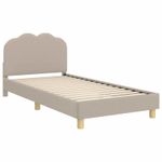 Casa si Gradina - Mobilier - Paturi si accesorii - Paturi - Cadru de pat pentru copii cu spatar Gri deschis 90 x 200 cm - Infinity.ro