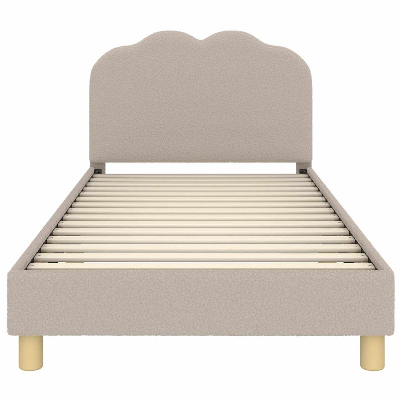 Casa si Gradina - Mobilier - Paturi si accesorii - Paturi - Cadru de pat pentru copii cu spatar Gri deschis 90 x 200 cm - Infinity.ro