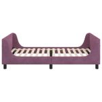 Casa si Gradina - Mobilier - Paturi si accesorii - Paturi - Cadru de pat pentru copii cu spatar Violet 80 x 200 cm Catifea - Infinity.ro