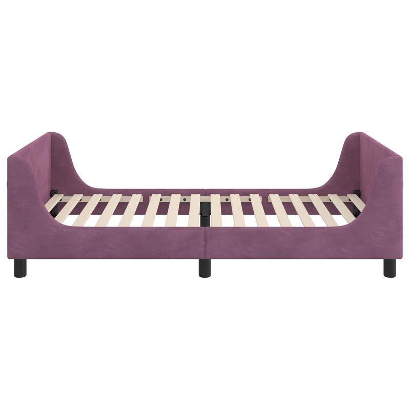 Casa si Gradina - Mobilier - Paturi si accesorii - Paturi - Cadru de pat pentru copii cu spatar Violet 80 x 200 cm Catifea - Infinity.ro