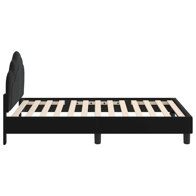 Casa si Gradina - Mobilier - Paturi si accesorii - Paturi - Cadru de pat pentru copii cu spatar Negru 80 x 160 cm Catifea - Infinity.ro