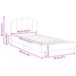 Casa si Gradina - Mobilier - Paturi si accesorii - Paturi - Cadru de pat pentru copii cu spatar Negru 90 x 190 cm tesatura - Infinity.ro