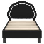 Casa si Gradina - Mobilier - Paturi si accesorii - Paturi - Cadru de pat pentru copii cu spatar Negru 70 x 140 cm Catifea - Infinity.ro