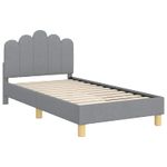 Casa si Gradina - Mobilier - Paturi si accesorii - Paturi - Cadru de pat pentru copii cu spatar Gri deschis 80 x 160 cm - Infinity.ro