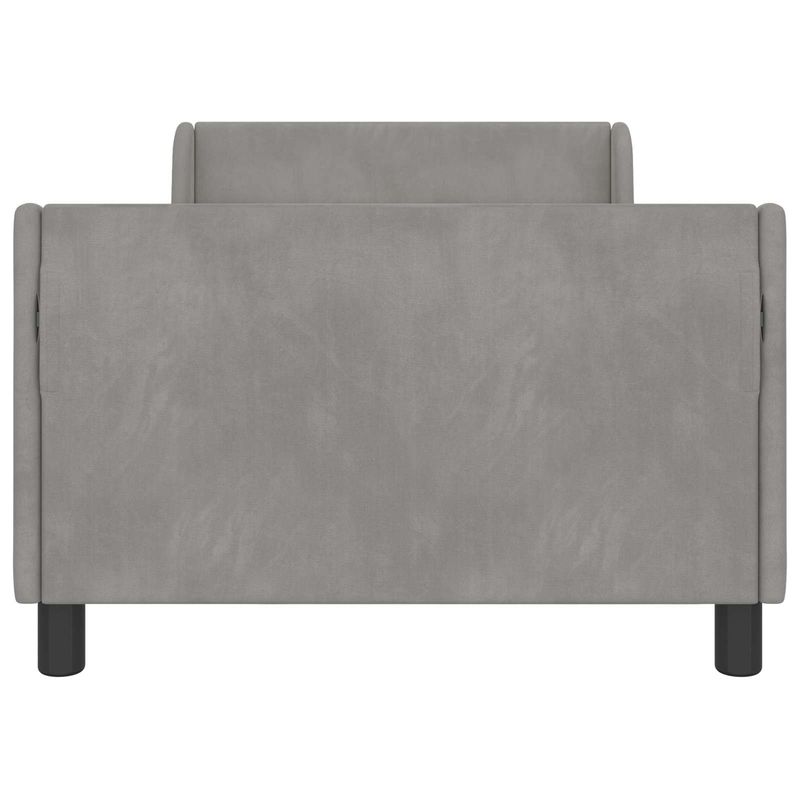 Casa si Gradina - Mobilier - Paturi si accesorii - Paturi - Cadru de pat pentru copii cu spatar Gri deschis 90 x 190 cm - Infinity.ro