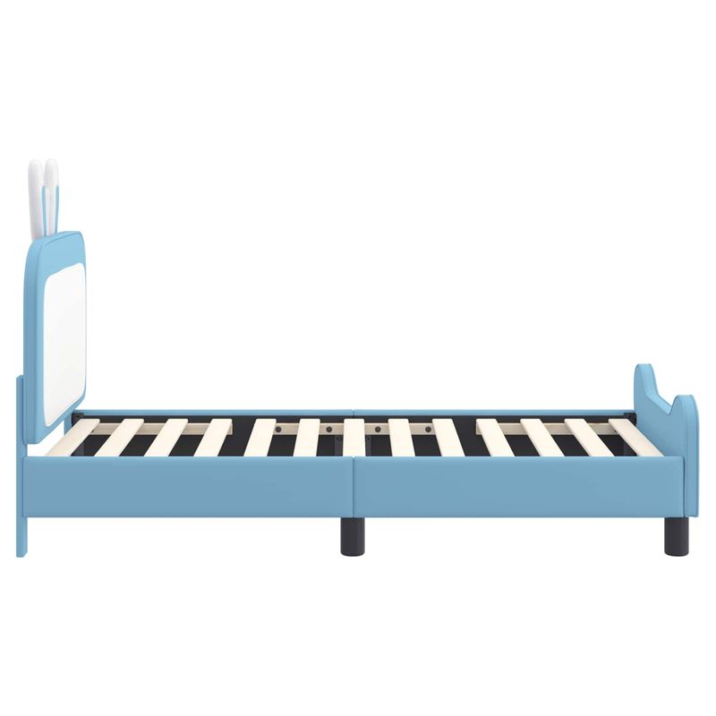 Casa si Gradina - Mobilier - Paturi si accesorii - Paturi - Cadru de pat pentru copii cu spatar albastru 80 x 160 cm PU - Infinity.ro