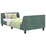 Casa si Gradina - Mobilier - Paturi si accesorii - Paturi - Cadru de pat pentru copii cu spatar Verde Marii 80 x 200 cm - Infinity.ro