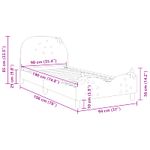 Casa si Gradina - Mobilier - Paturi si accesorii - Paturi - Cadru de pat pentru copii cu spatar Roz 90 x 190 cm Catifea - Infinity.ro