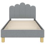 Casa si Gradina - Mobilier - Paturi si accesorii - Paturi - Cadru de pat pentru copii cu spatar Gri deschis 80 x 160 cm - Infinity.ro