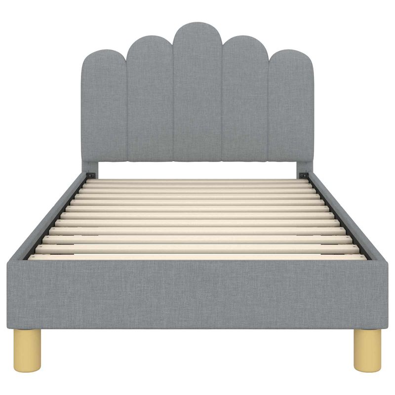 Casa si Gradina - Mobilier - Paturi si accesorii - Paturi - Cadru de pat pentru copii cu spatar Gri deschis 80 x 160 cm - Infinity.ro