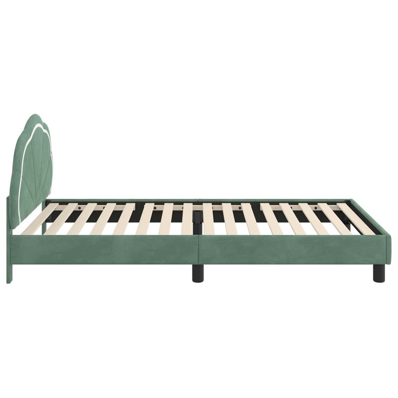 Casa si Gradina - Mobilier - Paturi si accesorii - Paturi - Cadru de pat pentru copii cu spatar Verde Marii 80 x 200 cm - Infinity.ro