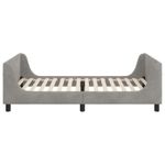 Casa si Gradina - Mobilier - Paturi si accesorii - Paturi - Cadru de pat pentru copii cu spatar Gri deschis 90 x 190 cm - Infinity.ro