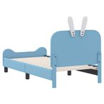 Casa si Gradina - Mobilier - Paturi si accesorii - Paturi - Cadru de pat pentru copii cu spatar albastru 80 x 160 cm PU - Infinity.ro