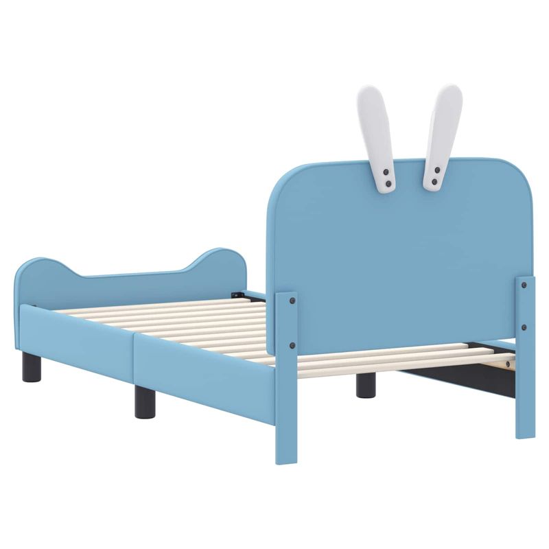 Casa si Gradina - Mobilier - Paturi si accesorii - Paturi - Cadru de pat pentru copii cu spatar albastru 80 x 160 cm PU - Infinity.ro