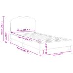 Casa si Gradina - Mobilier - Paturi si accesorii - Paturi - Cadru de pat pentru copii cu spatar Gri deschis 90 x 200 cm - Infinity.ro