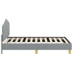Casa si Gradina - Mobilier - Paturi si accesorii - Paturi - Cadru de pat pentru copii cu spatar Gri deschis 80 x 160 cm - Infinity.ro