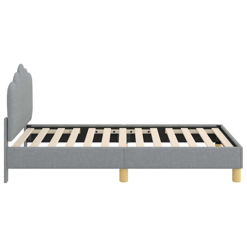Casa si Gradina - Mobilier - Paturi si accesorii - Paturi - Cadru de pat pentru copii cu spatar Gri deschis 80 x 160 cm - Infinity.ro
