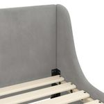 Casa si Gradina - Mobilier - Paturi si accesorii - Paturi - Cadru de pat pentru copii cu spatar Gri deschis 90 x 190 cm - Infinity.ro