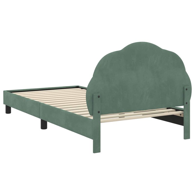 Casa si Gradina - Mobilier - Paturi si accesorii - Paturi - Cadru de pat pentru copii cu spatar Verde Marii 80 x 200 cm - Infinity.ro