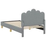 Casa si Gradina - Mobilier - Paturi si accesorii - Paturi - Cadru de pat pentru copii cu spatar Gri deschis 80 x 160 cm - Infinity.ro