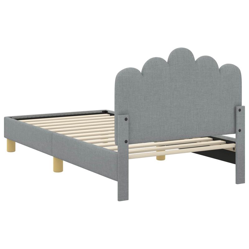 Casa si Gradina - Mobilier - Paturi si accesorii - Paturi - Cadru de pat pentru copii cu spatar Gri deschis 80 x 160 cm - Infinity.ro