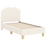 Casa si Gradina - Mobilier - Paturi si accesorii - Paturi - Cadru de pat pentru copii cu spatar Crem 70 x 140 cm - Infinity.ro
