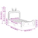 Casa si Gradina - Mobilier - Paturi si accesorii - Paturi - Cadru de pat pentru copii cu spatar albastru 80 x 160 cm PU - Infinity.ro