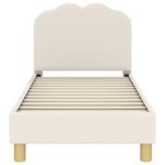 Casa si Gradina - Mobilier - Paturi si accesorii - Paturi - Cadru de pat pentru copii cu spatar Crem 70 x 140 cm - Infinity.ro