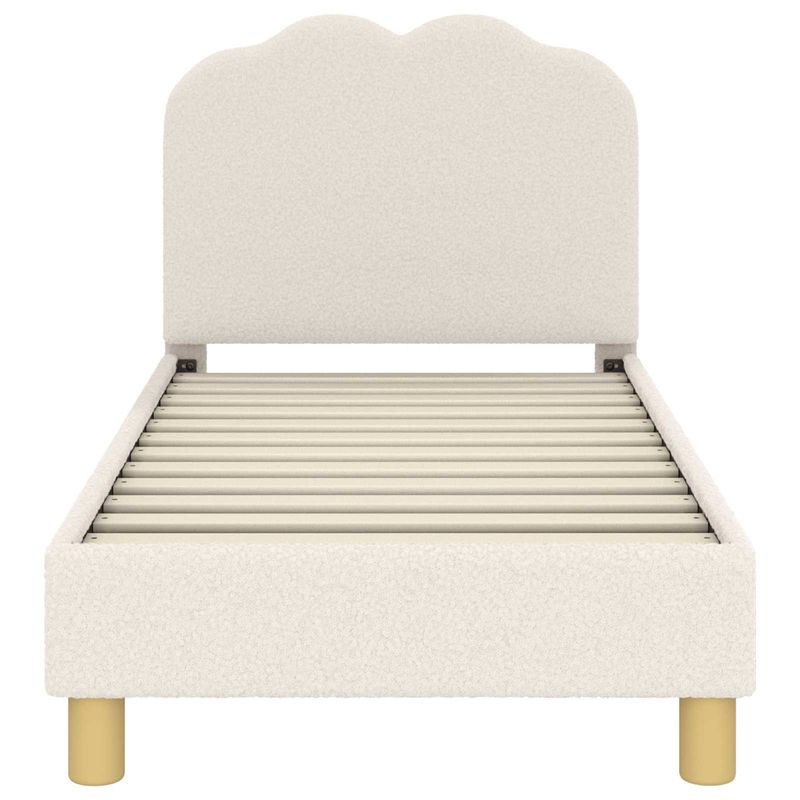 Casa si Gradina - Mobilier - Paturi si accesorii - Paturi - Cadru de pat pentru copii cu spatar Crem 70 x 140 cm - Infinity.ro