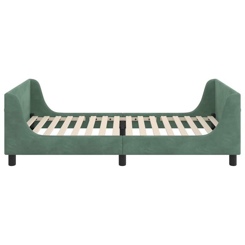 Casa si Gradina - Mobilier - Paturi si accesorii - Paturi - Cadru de pat pentru copii cu spatar Verde Marii 80 x 200 cm - Infinity.ro