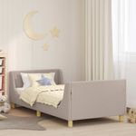 Casa si Gradina - Mobilier - Paturi si accesorii - Paturi - Cadru de pat pentru copii cu spatar Gri deschis 90 x 190 cm - Infinity.ro