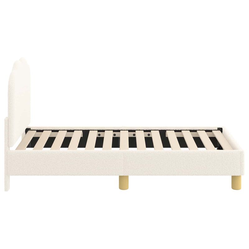 Casa si Gradina - Mobilier - Paturi si accesorii - Paturi - Cadru de pat pentru copii cu spatar Crem 70 x 140 cm - Infinity.ro