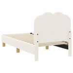 Casa si Gradina - Mobilier - Paturi si accesorii - Paturi - Cadru de pat pentru copii cu spatar Crem 70 x 140 cm - Infinity.ro