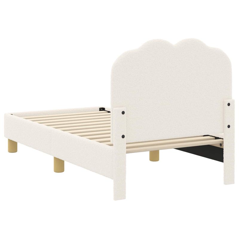 Casa si Gradina - Mobilier - Paturi si accesorii - Paturi - Cadru de pat pentru copii cu spatar Crem 70 x 140 cm - Infinity.ro