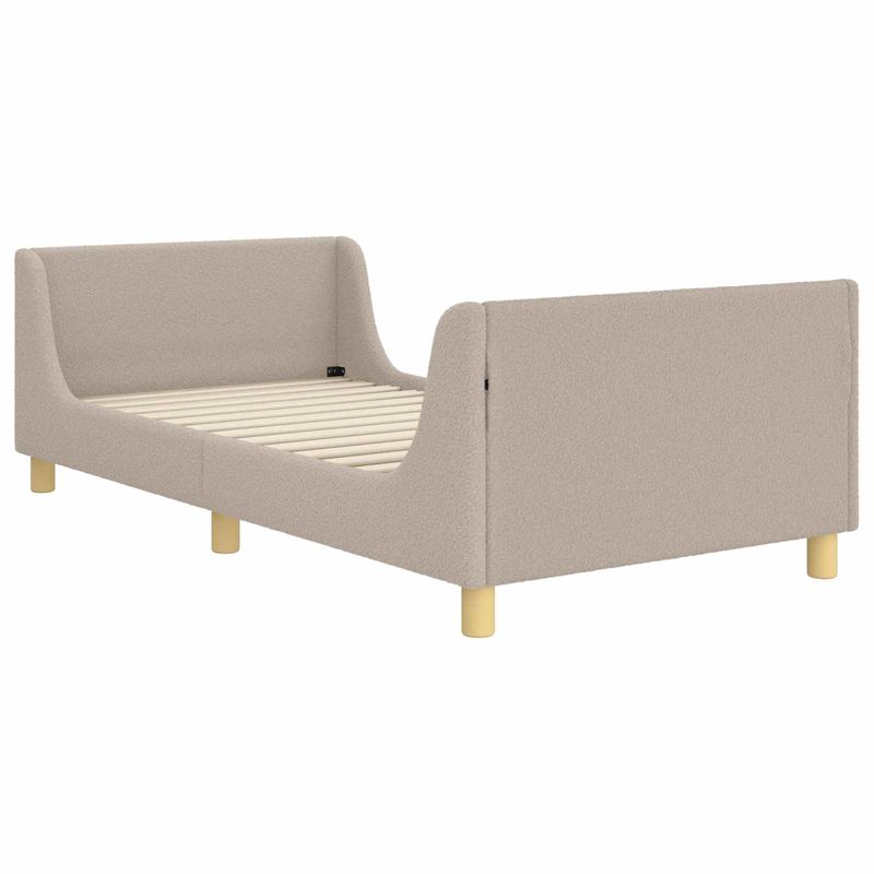 Casa si Gradina - Mobilier - Paturi si accesorii - Paturi - Cadru de pat pentru copii cu spatar Gri deschis 90 x 190 cm - Infinity.ro
