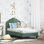 Casa si Gradina - Mobilier - Paturi si accesorii - Paturi - Cadru de pat pentru copii cu spatar Verde Marii 70 x 140 cm - Infinity.ro