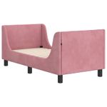 Casa si Gradina - Mobilier - Paturi si accesorii - Paturi - Cadru de pat pentru copii cu spatar Roz 70 x 140 cm Catifea - Infinity.ro