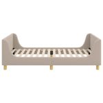 Casa si Gradina - Mobilier - Paturi si accesorii - Paturi - Cadru de pat pentru copii cu spatar Gri deschis 90 x 190 cm - Infinity.ro
