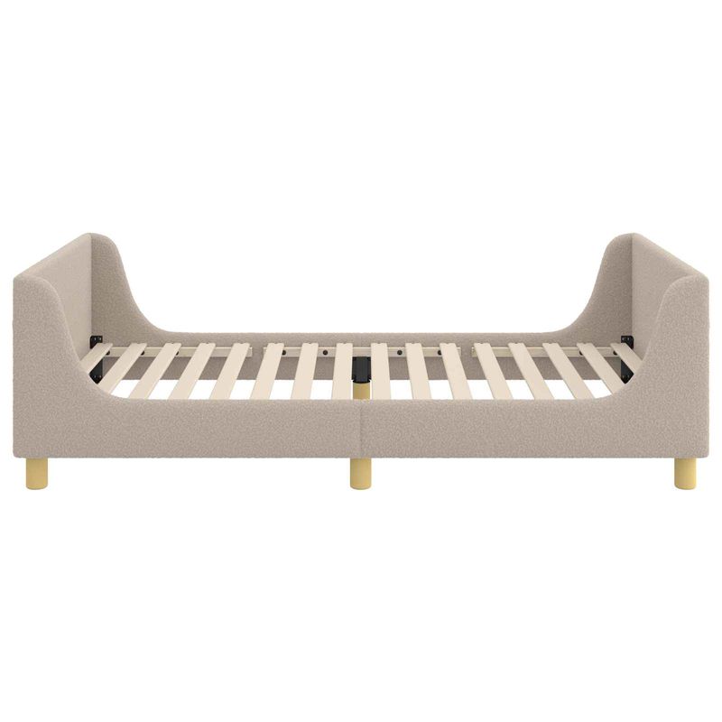 Casa si Gradina - Mobilier - Paturi si accesorii - Paturi - Cadru de pat pentru copii cu spatar Gri deschis 90 x 190 cm - Infinity.ro