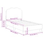 Casa si Gradina - Mobilier - Paturi si accesorii - Paturi - Cadru de pat pentru copii cu spatar Crem 70 x 140 cm - Infinity.ro