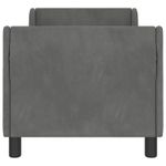 Casa si Gradina - Mobilier - Paturi si accesorii - Paturi - Cadru de pat pentru copii cu spatar Gri inchis 70 x 140 cm - Infinity.ro