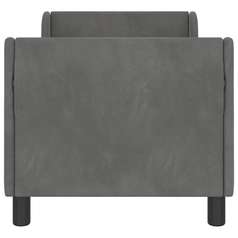Casa si Gradina - Mobilier - Paturi si accesorii - Paturi - Cadru de pat pentru copii cu spatar Gri inchis 70 x 140 cm - Infinity.ro