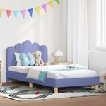 Casa si Gradina - Mobilier - Paturi si accesorii - Paturi - Cadru de pat pentru copii cu spatar Albastru Jeans 90 x 200 cm - Infinity.ro